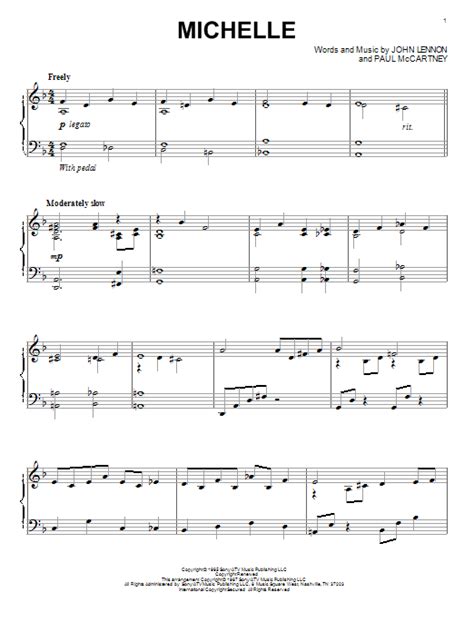 Michelle Sheet Music Direct