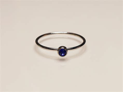 September Birthstone Ring | Stackable Birth Stone Ring - Veeaien Designs