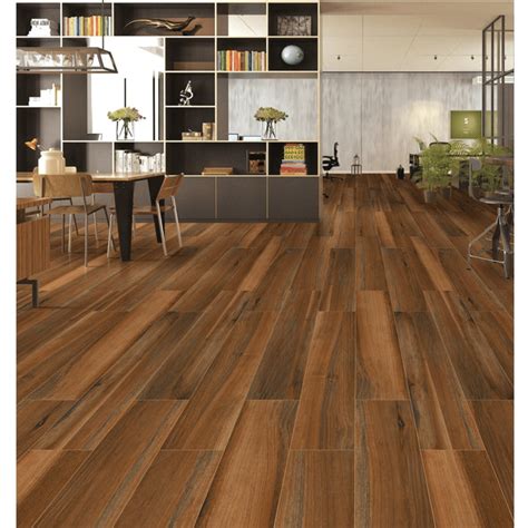 English Mahogany Kajaria Gres Tough Planks Tile — Saini World