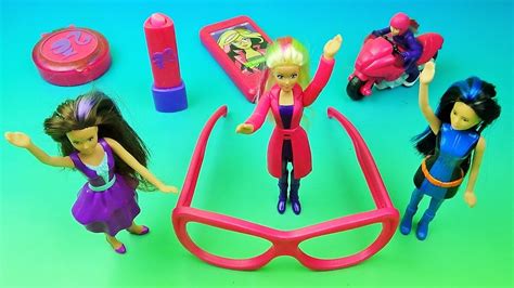 2016 Barbie Spy Squad Set Of 8 Mcdonalds Happy Meal Collectibles Video