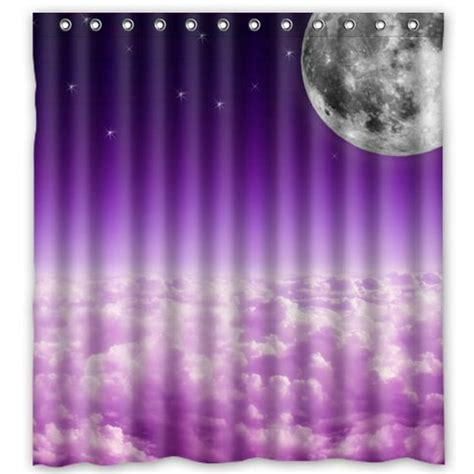 Mohome Amazing Purple Scene Shower Curtain Waterproof Polyester Fabric