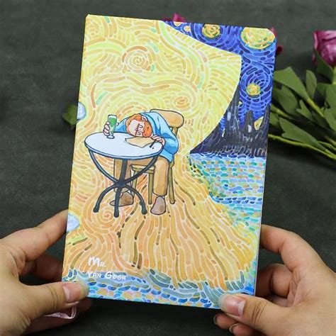 Feuillet Mobile Bloc Notes De Voyage A Van Gogh Joli Carnet De Poche