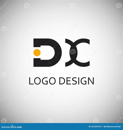 Letra Dx Para Design De Logotipo Simples Ilustração do Vetor