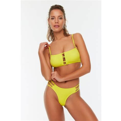 Trendyol Oil Green Cut Out Detailed Bikini Set EPonuda