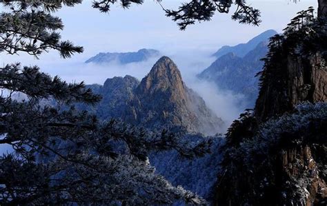 Huangshan Mountain After Snowfall China Org Cn