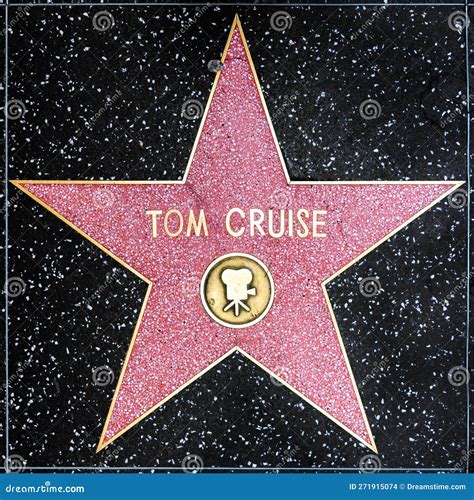 Closeup of Star on the Hollywood Walk of Fame for Tom Cruise Editorial