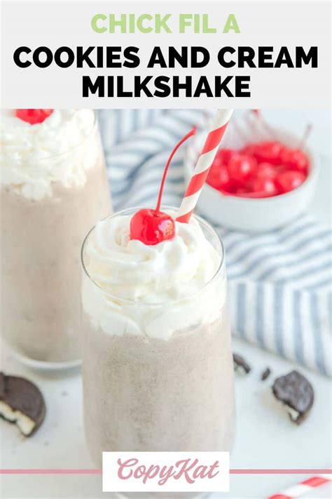 Chick Fil A Cookies and Cream Milkshake - CopyKat Recipes