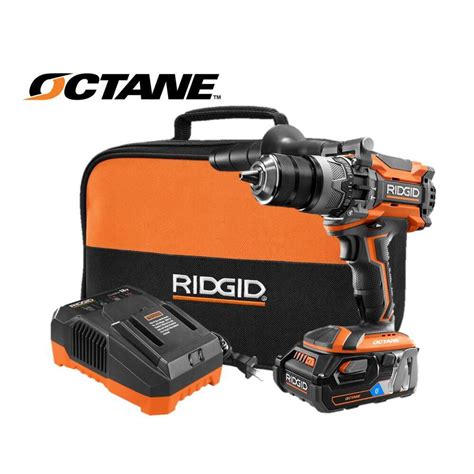 Ridgid 18v Octane Brushless 12 Inch Hammer Drill Kit With Octane Battery Charger And Co