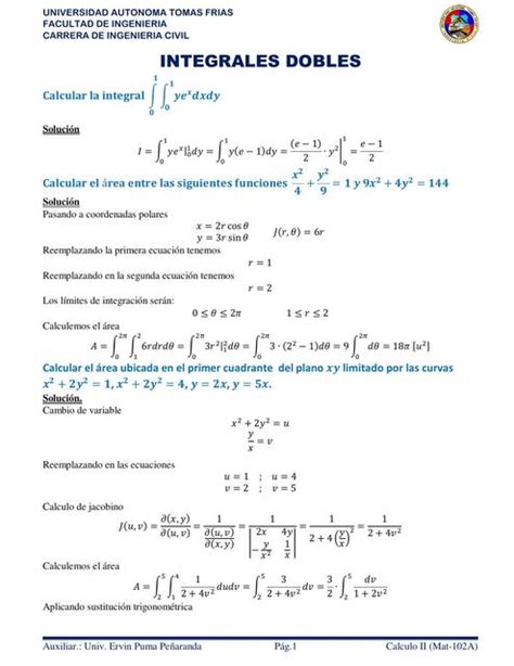 Integrales Dobles