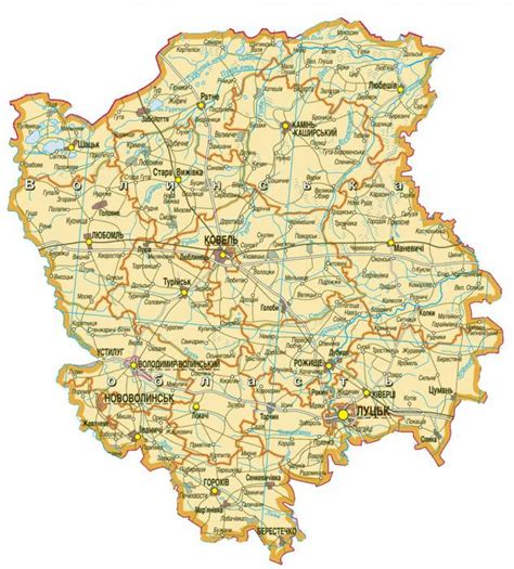 Volyn Oblast Center Of Volyn Region Volyn Oblast Map