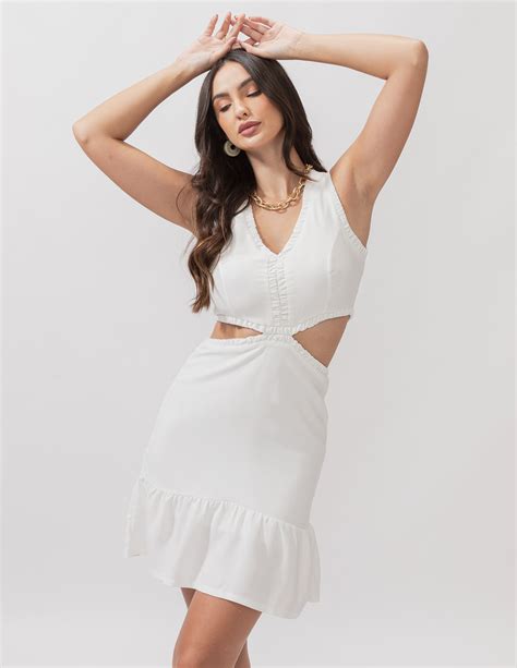 Vestido Cut Out Branco Sangue Latino