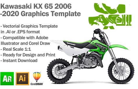 Kawasaki Kx 65 2006 2020 Graphics Template Artabrian MX ATV Templates