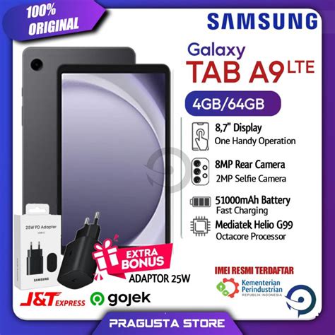 Jual Samsung Galaxy Tab A9 LTE 4 64Gb Original Garansi Resmi Indonesia