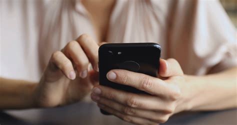 Close Up Female Hands Holding Smartphone Stock Footage Sbv