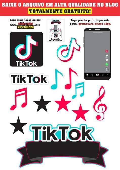 Topo De Bolo Tik Tok Modelos Totalmente Gratuito Artofit