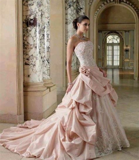 Pale Pink Rose Ball Gown Gowns Pink Wedding Dresses A Line Wedding