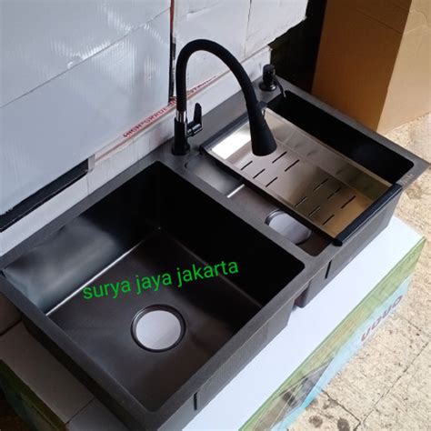 Jual Paket Komplit Kitchen Sink Inobe Black Paket Kran Flexible