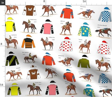 Horse Racing Silks Fabric American Triple Crown Winners by - Etsy