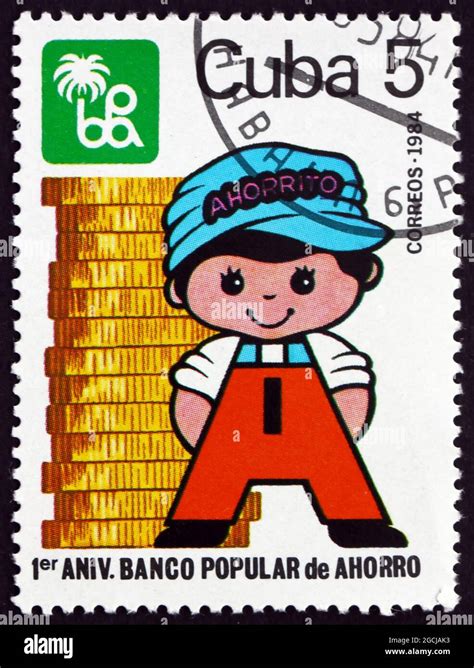 Cuba Circa A Stamp Printed In Cuba Dedicated To Banco Popular