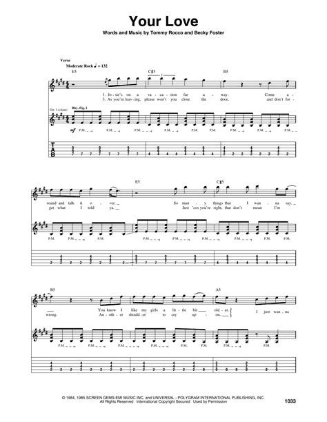 Your Love by The Outfield - Guitar Tab - Guitar Instructor