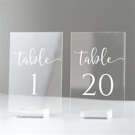 Buy Jinmury Pack Acrylic Wedding Table Numbers With Stand X Inch