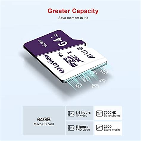 Laview Tarjeta Micro Sd De Gb Tarjeta De Memoria Micro Sdxc