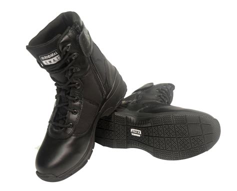 Original Swat Hawk Zip Sided Tactical Boots Black Koolstuff Australia