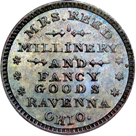 Civilwartokens Oh D A Ms Ravenna Ohio Civil War Token Female