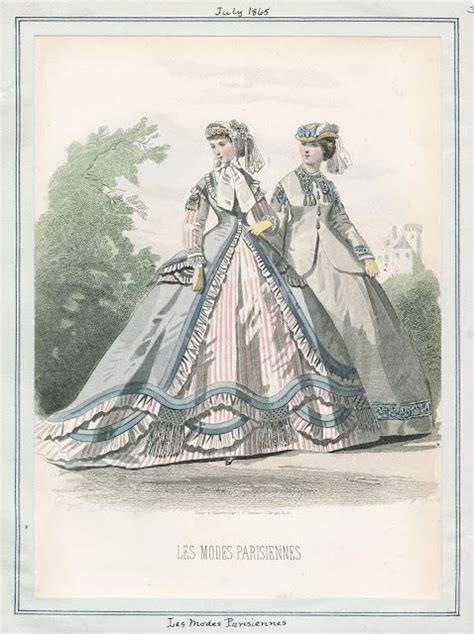 Les Modes Parisiennes Peterson S Magazine July 1865 LAPL Visual