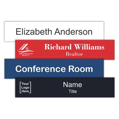 10x2 Office Name Plate Signs Engraved Plastic Nap Nameplates