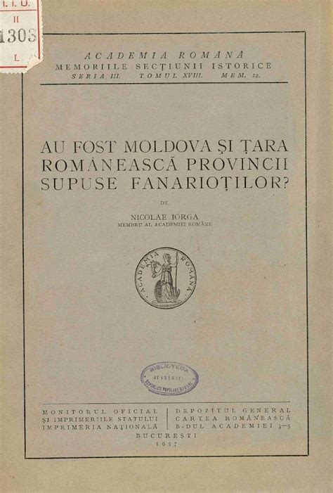 Pdf Nicolae Iorga Au Fost Moldova I Ara Rom Neasc Provincii