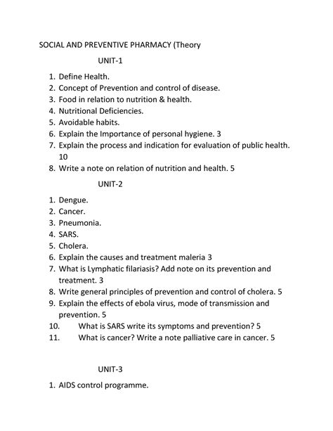 Social And Preventive Sppu Question SOCIAL AND PREVENTIVE PHARMACY