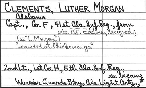 Luther Morgan Clements Military Order