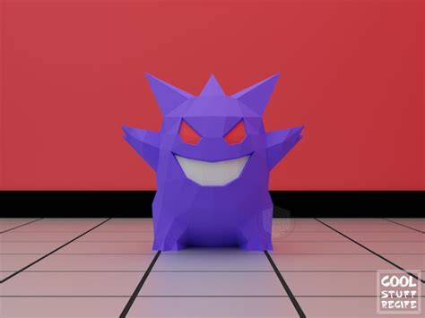 Diy D Gengar Pokemon Paper Model Do It Yourself Pokemon Etsy