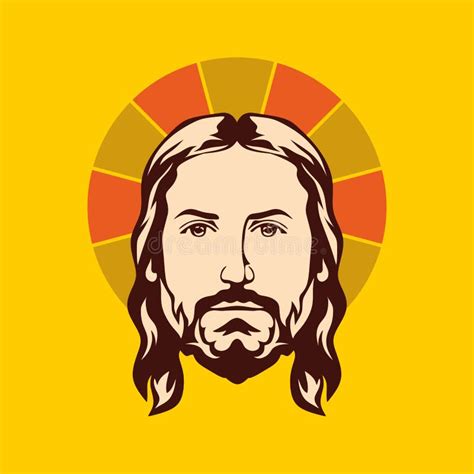 Cara de Lord Jesus Christ ilustración del vector Ilustración de icono