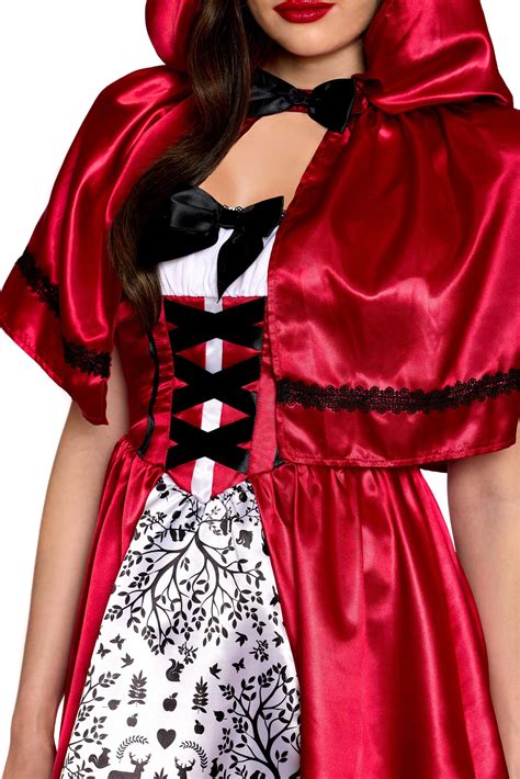 Womens Plus Size Gothic Red Riding Hood Costume Storybook Costumes