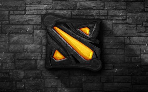 Download wallpapers Dota 2 logo, 4k, black brickwall, creative, Dota2 ...