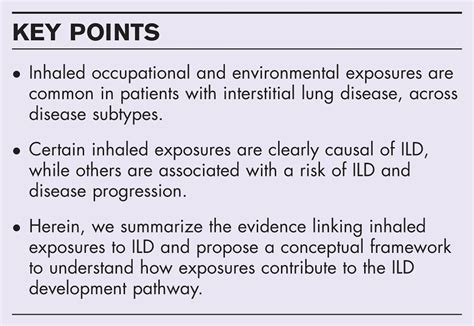 Environmental And Occupational Exposures In Interstitial Lun