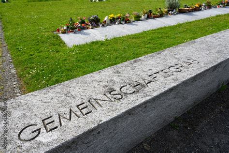 Gemeinschaftsgrab auf dem Friedhof von Zürich Oerlikon Schweiz Stock