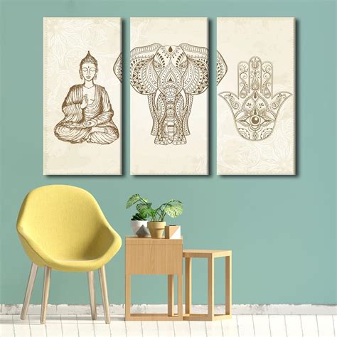 Buddha Meditates In Zen Yoga Learn Poster Wall Art Home