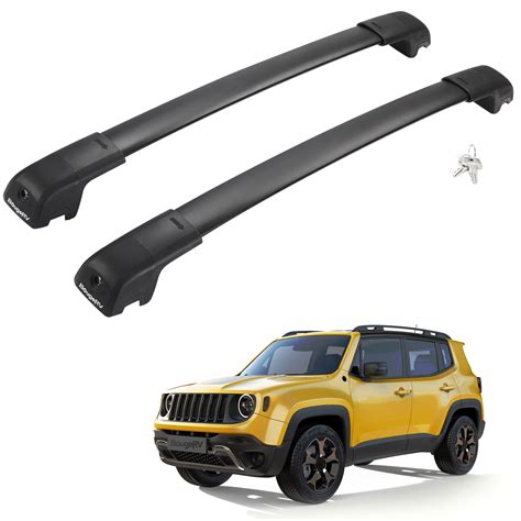 Bougerv Lockable Roof Rack Cross Bars For 2015 2023 Jeep Renegade With Anti Theft Lock Aluminum