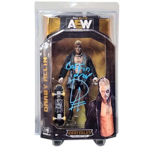 Darby Allin Aew Figure With Special Inscription Autographed With Pro
