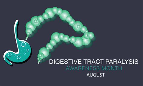 August Is Digestive Tract Paralysis Awareness Month Background Banner