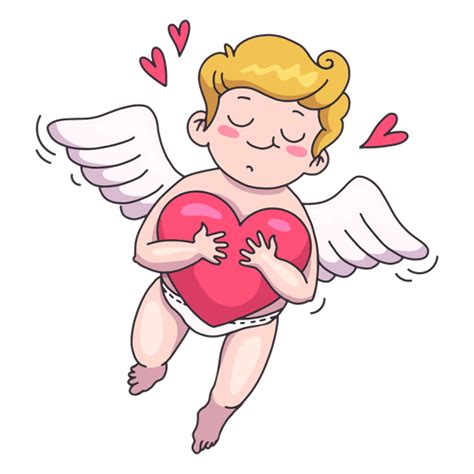 Diseño Png Y Svg De Carácter Amoroso De Cupido Del Día De San Valentín