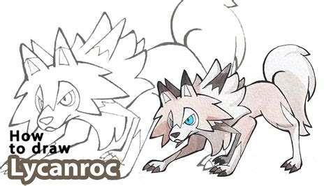 How To Draw Lycanroc From Pokémon Youtube