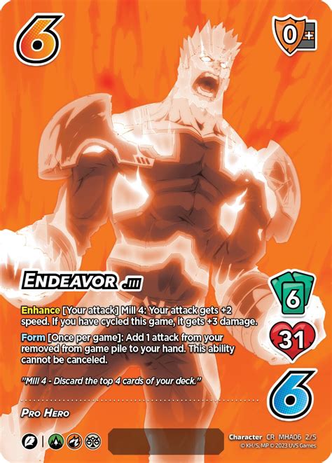 Endeavor Serial Numbered Universus My Hero Academia Jet Burn