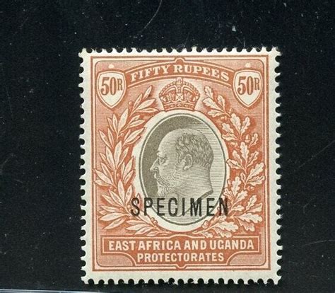 East Africa Uganda Protectorate Scott R Specimen Overprint