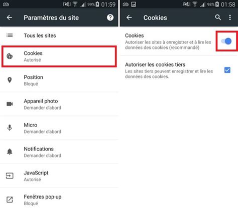 Comment Activer Les Cookies Sur Votre Navigateur Internet Info Android