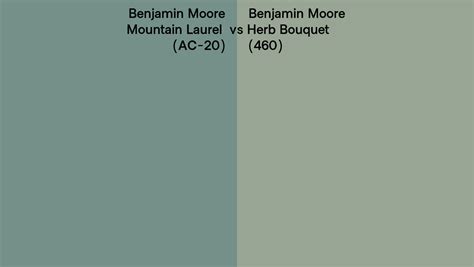 Benjamin Moore Mountain Laurel Vs Herb Bouquet Side By Side Comparison