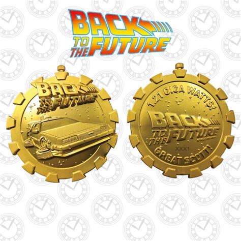 Back To The Future K Gold Plated Stopwatch Limited Edition Medallion